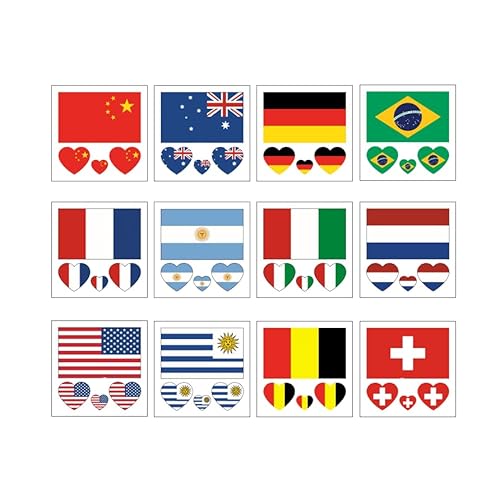 10 Sheets Lebanon Flag Tattoos Stickers 40 Pcs Waterproof Sweat Sports National Flag Removable Fake Tattoos