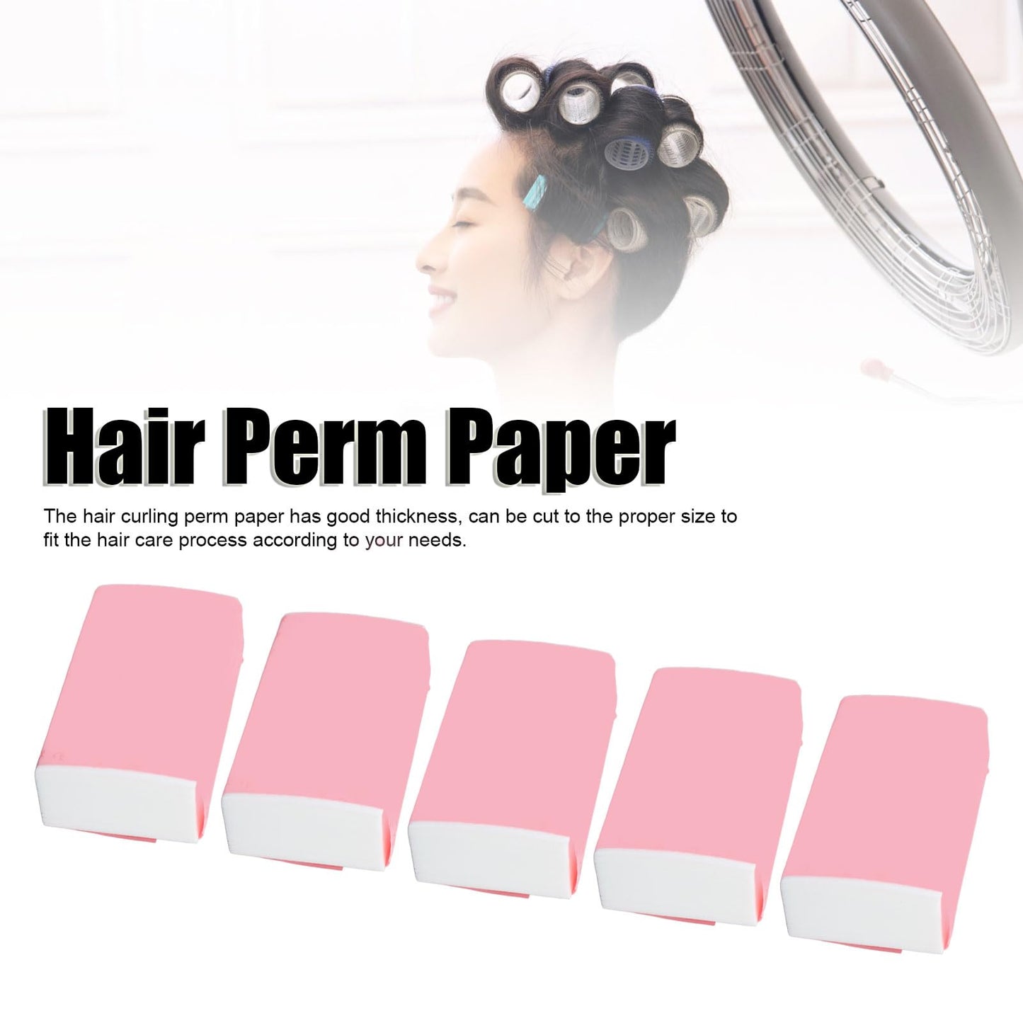 End Papers for Hair Perms, 5Pcs Perm Paper Thickened High Temperature Resistance Hair Curling Paper, Salon Hairdressing Styling Tool 3.1 x 5.7in