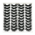 Mink Lashes 20 Pairs Dramatic Thick 5D False Eyelashes 20mm Wispy Fake Eyelashes Pack, by Kmilro (LD06)