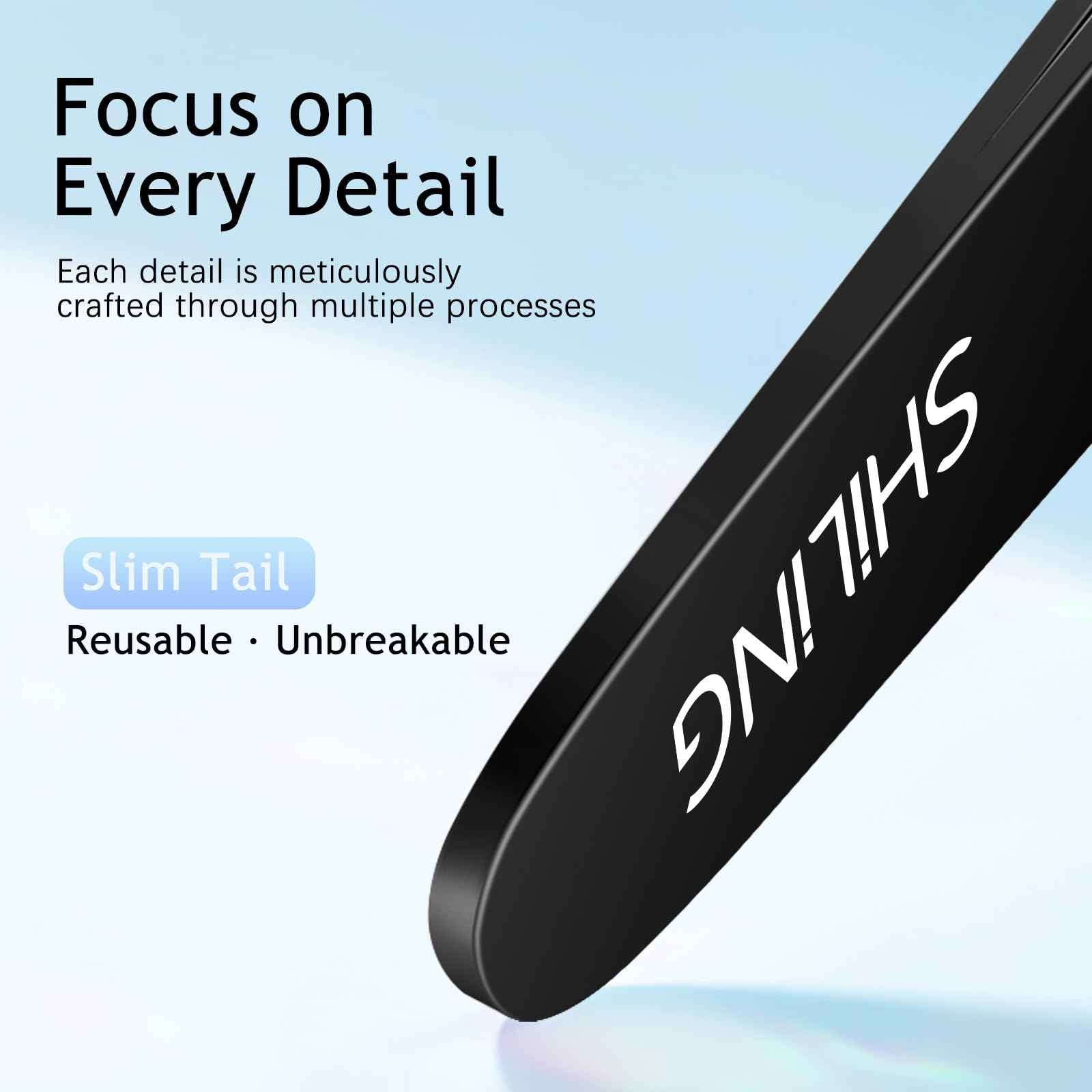 Shiling Professional Eyebrow Tweezers, Black, Stainless Steel, 1mm Ultra-Thin Tip, Anti-Rust Coating, Precision Slanted Design for Facial Hair Removal