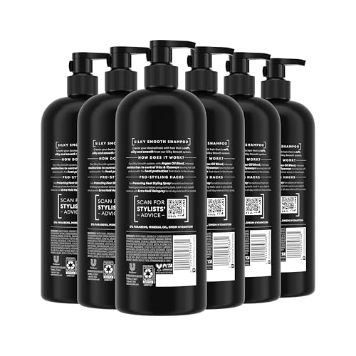 TRESemm? Silky & Smooth Anti-Frizz Shampoo For Frizzy Hair Formulated With Pro Style Technology 28 Fl Oz (Pack of 6)