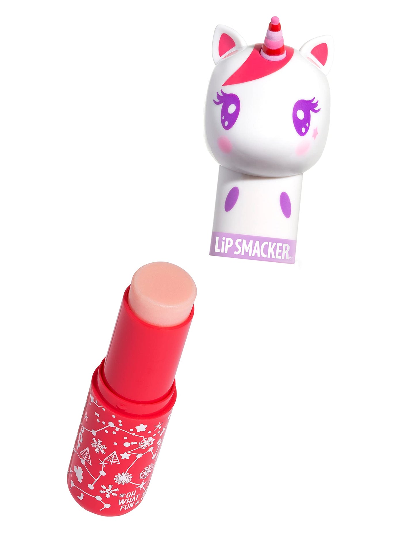 Lip Smacker Lippy Pals Unicorn Holiday, Flavored Moisturizing & Smoothing Soft Shine Lip Balm, Hydrating & Protecting Fun Tasty Flavors, Cruelty-Free & Vegan - Cotton Candy Dream