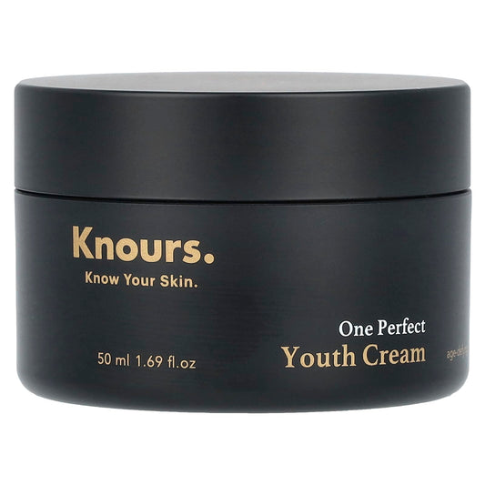 Knours. Moisturizing Shea Butter + Sweet Almond Oil Youth Cream, A rich cream that deeply rejuvenates skin, rich combination of vegan oils - EWG Verified Clean Beauty 50ml 1.69 oz.