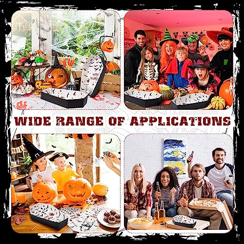 Halloween Coffin Paper Trays, 36-Pack Disposable Food Holders