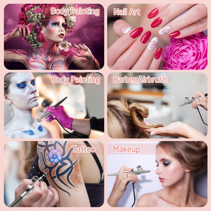 PELCAS Airbrush Gun with Compressor & LCD Display