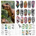 Dinosaur Tattoos for Kids,77 Sheets Dinosaur Tattoo Stickers,Temporary Tattoos for Kids Realistic Waterproof,Fun Body Art Party Supplies
