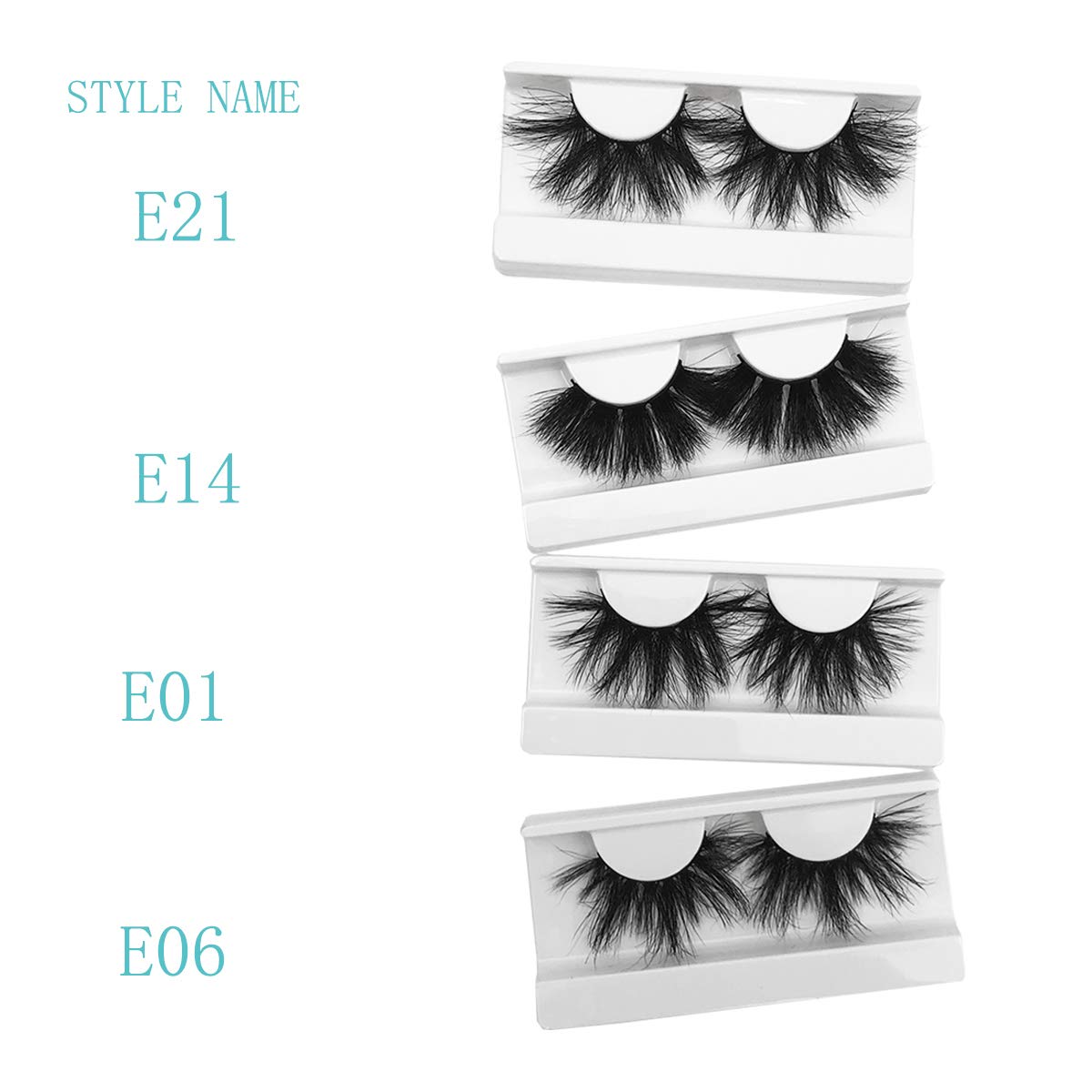 25mm Mink Lashes Mikiwi, Real Mink Lashes, Thick HandMade Full Strip Lashes, Crueltyl Free Fluffy Lash, Luxury Makeup, Dramatic 3D Mink Lashes … (4 PACK-B)