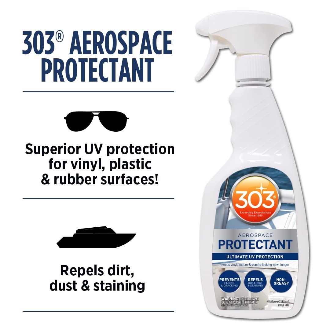 303 Marine Aerospace Protectant – UV Protection – Repels Dust, Dirt, & Staining – Smooth Matte Finish – Restores Like-New Appearance – 32 Fl. Oz. (30306-6PK)