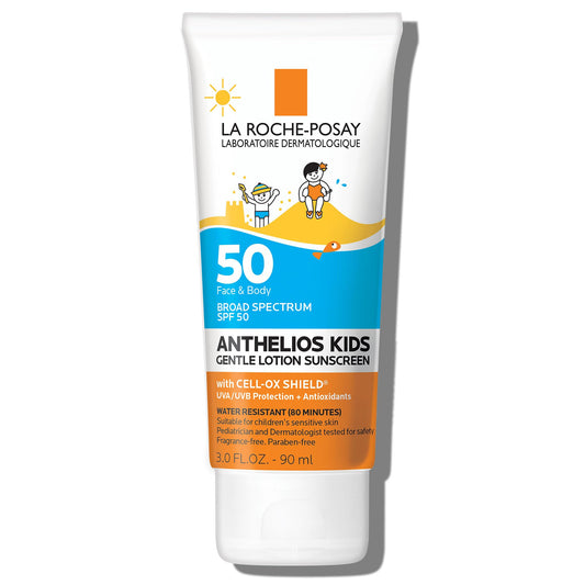 La Roche-Posay Anthelios Kids Gentle Lotion Sunscreen SPF 50 | Broad Spectrum SPF + Antioxidants | Sunscreen For Kids | Octinoxate & Oxybenzone-Free | Pediatrician Tested | Non Comedogenic | Oil Free