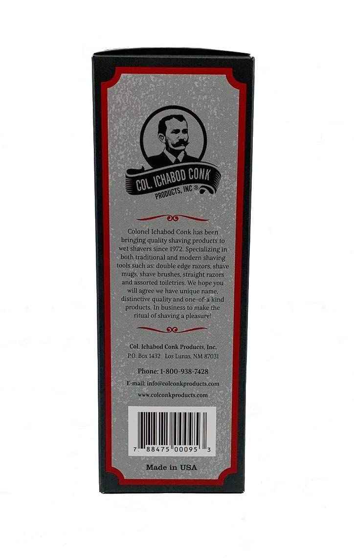 Colonel Ichabod Conk Bay Rum After Shave Cologne 4 Fl. Oz. Glass Bottle
