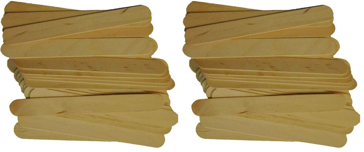 Spa Stix Large Jumbo Waxing Sticks - 6" x 3/4", Pack of 200 Jumbo Sticks