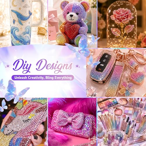 40,000 Pcs Rhinestone Bedazzling Kit with Glue & Tools