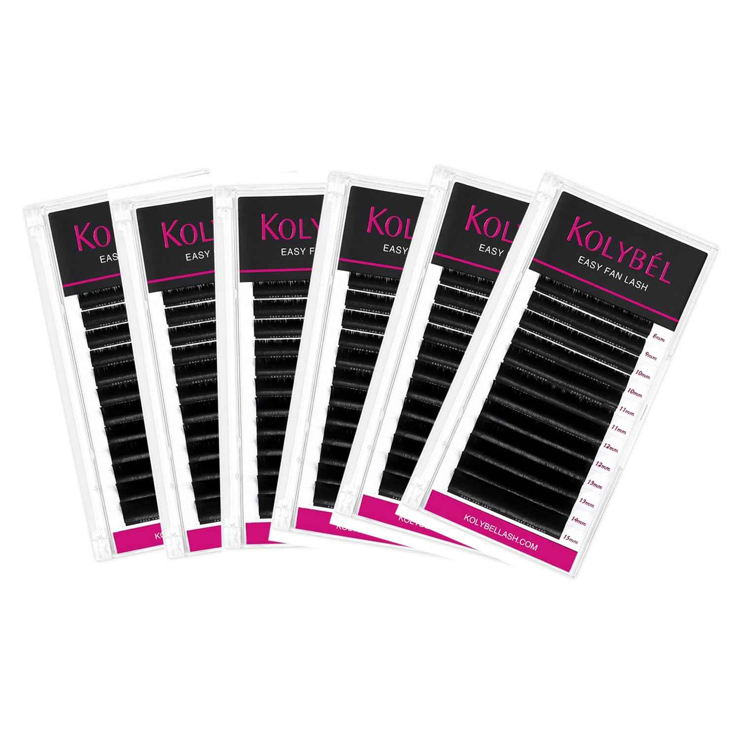 Easy Fan Lashes 0.05 D 8-15MM * 3 Packs & 0.07 D 8-15MM *2 Packs