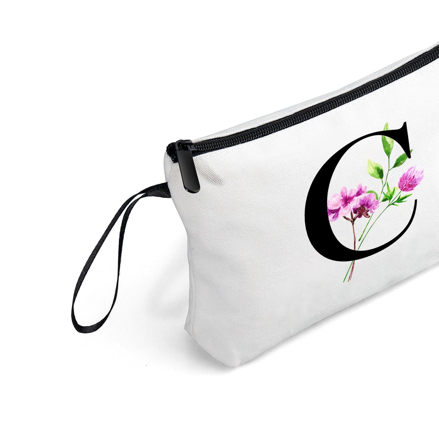 SEAMOON Gifts for Women Birthday Unique, Makeup Bag with Mirror, Maid of Honor Gifts, Small Cosmetic Bag, Sister Birthday Gifts from Sister, Gifts for Bride, Encouragement Gifts for Women, Letter C