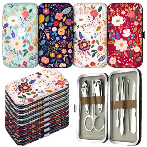 Gisafai 12 Set Thank You Employees Appreciation Gifts for Women Inspirational Manicure Set Nail Clipper Bulk for Nurse Week Gift Office Coworkers Customers Staff