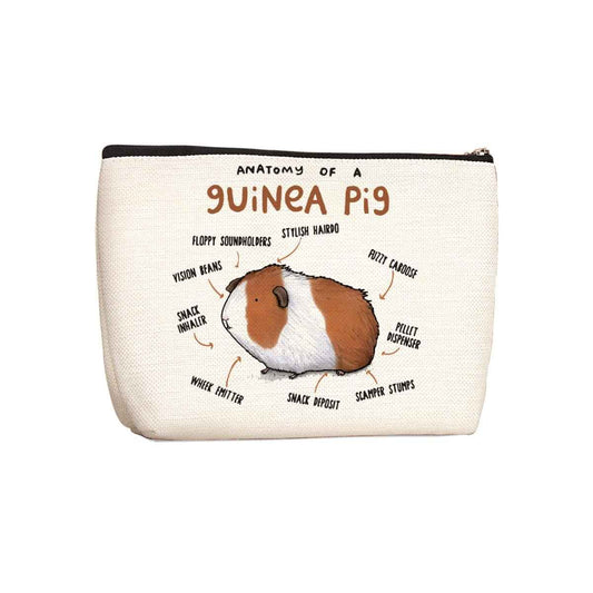 Wenboco Guinea Pig Makeup Bag Pig Gifts Guinea Pigs Lover Gift Hamster Zipper Pouch Bag Gift Birthday Christmas Gifts for Animal Lovers Friends
