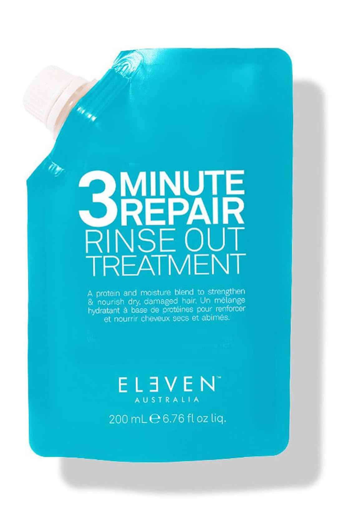 ELEVEN AUSTRALIA 3 Minute Repair Rinse Out Damaged Hair Treatment - Deep Conditioning Hair Mask for Moisture, Hydrating Conditioner Agents & Proteins, Adds Shine, For Women & Men, Vegan - 6.8 fl oz