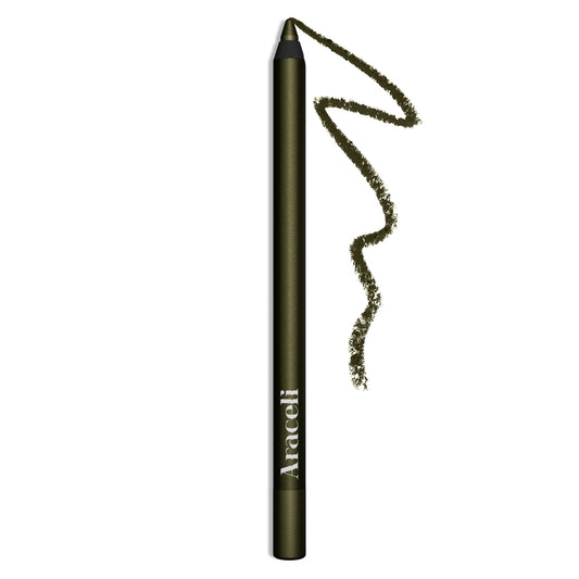 Araceli Beauty Gel Pencil Eyeliner – Water Resistant & Smudge-Proof, Long-Lasting Eye Makeup for Precision Lining & Bold Olive Color