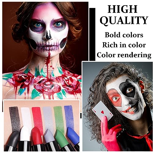 Eye Black Stick Green Face Body Paint Football Baseball Softball Matte Lipstick Makeup For Sports Halloween Clown Makeup Cosplay Parties 05# Green