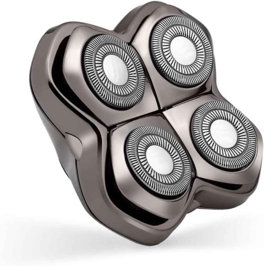 Skull Shaver Carver PRO 4 Head Replacement Blade - Shaver Blade for Wet & Dry Shaving - Rotary Heads Design - Japanese Stainless Steel - Compatible with Pitbull, Palm & Butterfly Kiss Shavers