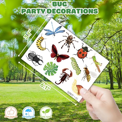 Bug Temporary Tattoos 96 PCS - Party Favors & Kids Gifts