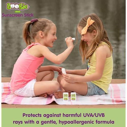 Baby Sunscreen Stick by Boogie Block, Mineral Sunscreen SPF 50, FSA/HSA Eligible, Travel Size Sunblock for Kids, Zinc Oxide, Water Resistant, Vegan, Fragrance Free Pack of 2
