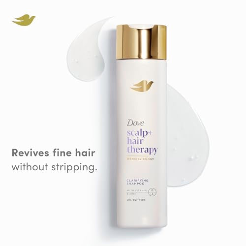 Dove Scalp + Hair Therapy Sulfate Free Shampoo Density Boost Clarifying Shampoo for an oily hair clarifying cleanse cleansing shampoo with zinc 9.25 FL OZ (273 mL)