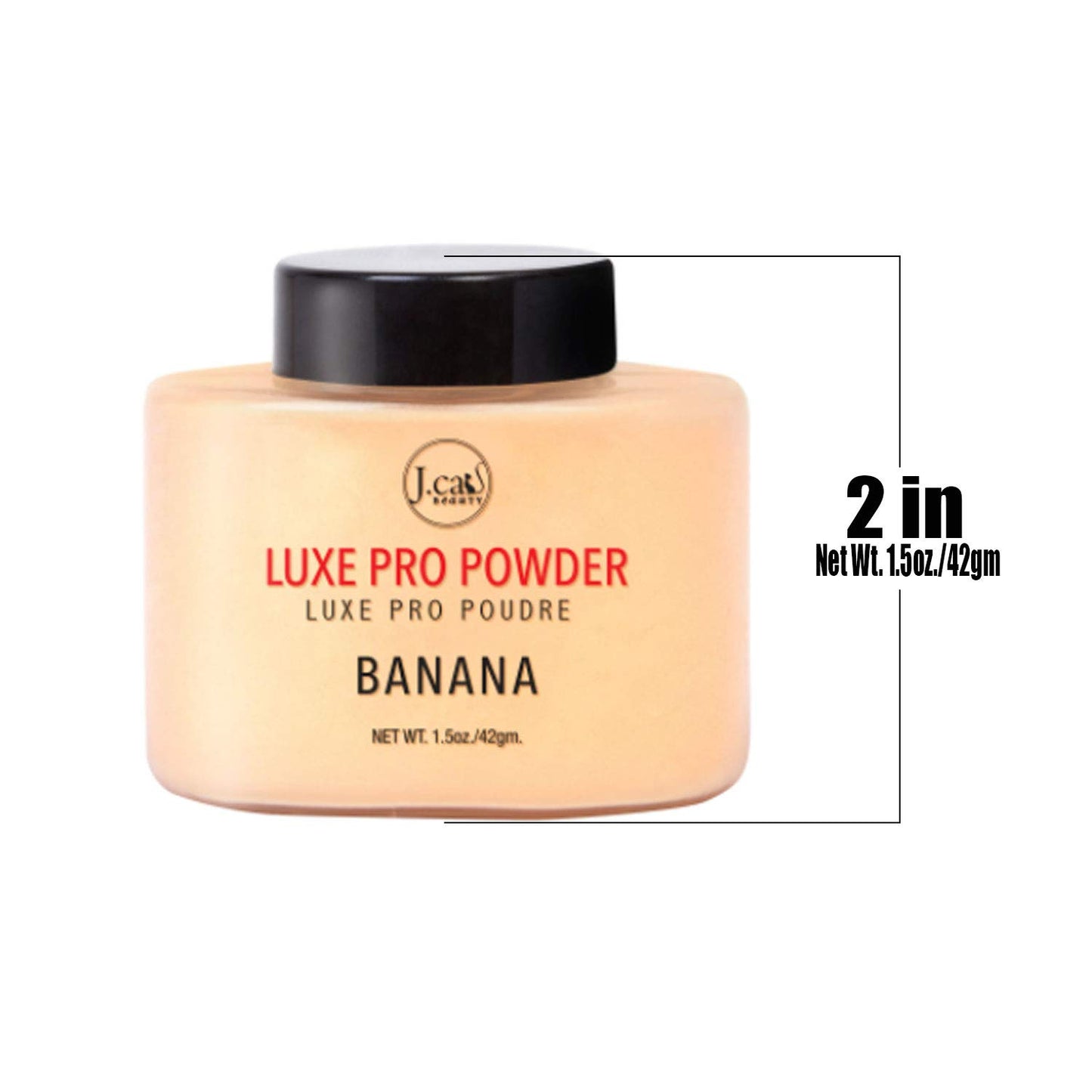 Jcat Beauty Pick 1 Luxe Pro Powder Face & Body Matte Finish Oil Control + Free ZipBag (LPP101 : BANANA)