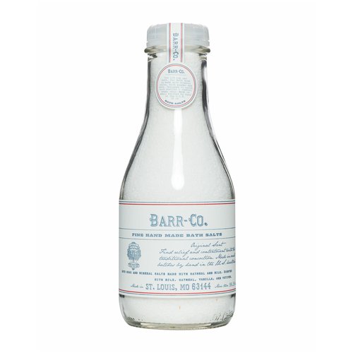 Barr-Co. Original Scent Fine Hand Made Bath Salts, Vanilla Coconut Bath Salts with Oatmeal and Vetiver, Relaxing Bath Products for Women & Men, 32 oz