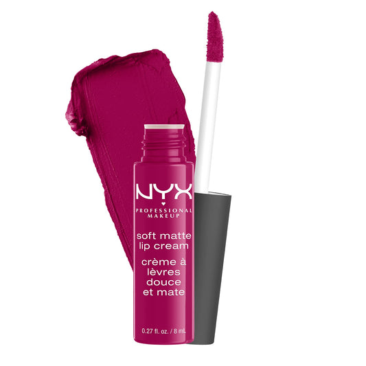 NYX PROFESSIONAL MAKEUP Soft Matte Lip Cream, Lightweight Liquid Lipstick - Madrid (Cranberry Red)