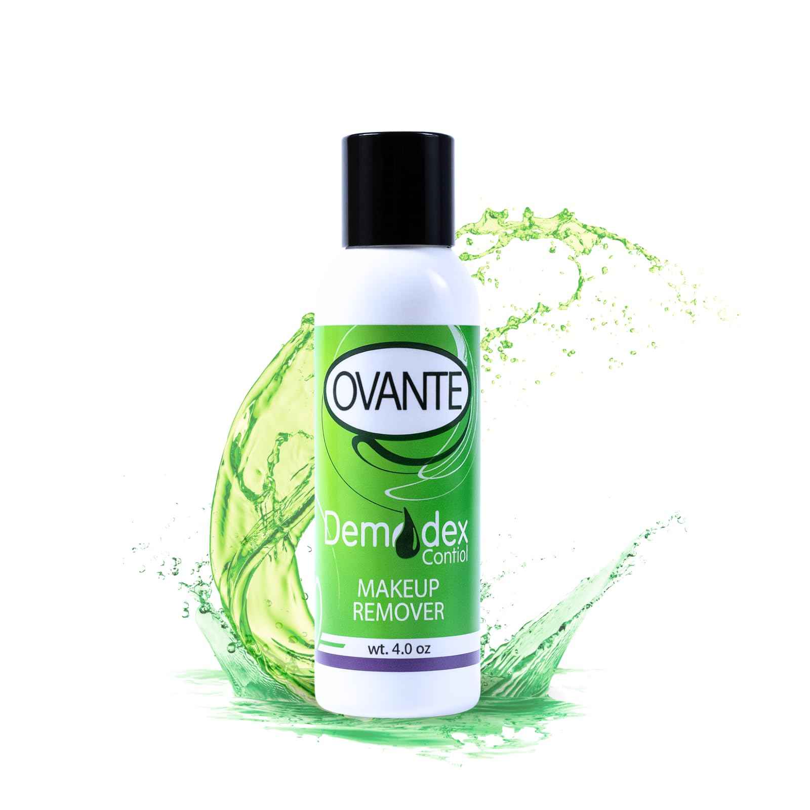 Ovante Demodex Mite Eliminating Face Wash & Make Up Remover With Tea Tree Oil For Human With Demodex Mite, Rosacea, Blepharitis, Itchy Eyelids & Lashes - 4.0 oz