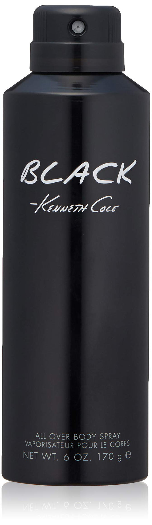 Kenneth Cole Black Body Spray Cologne for Men, 6.0 Fl. Oz. (Pack of 1)