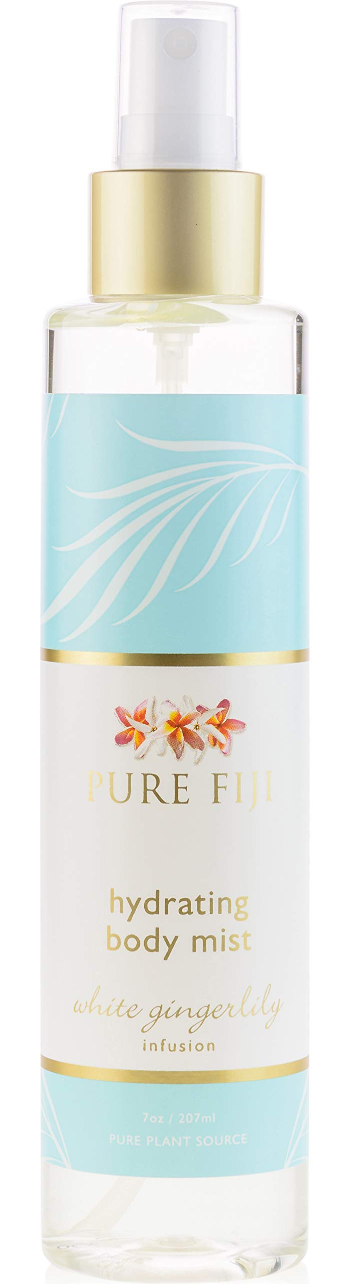 PURE FIJI Hydrating Body Oil Mist - Moisturizing Body Oil After Shower - Hair and Spray Moisturizer for Body with Vitamin E, White Gingerlily, 7 oz