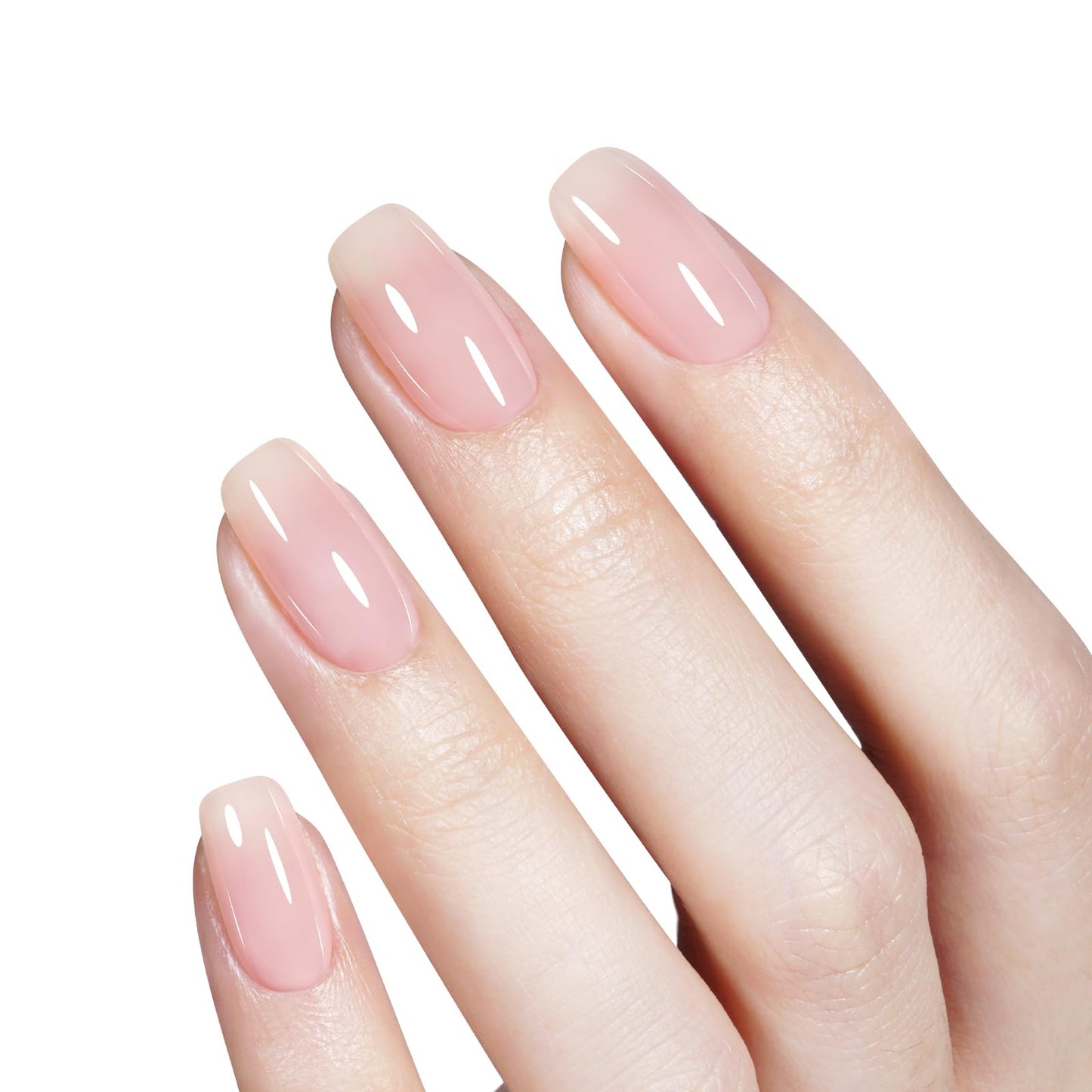 AILLSA Milky Pink Gel Nail Polish Natural Nude Jelly Gel Polish Light Color Translucent Gel Polish Sheer Pink Neutral Nails Soak Off U V Gel for French Manicure Nail Salon at Home 0.51 Fl Oz /GB90