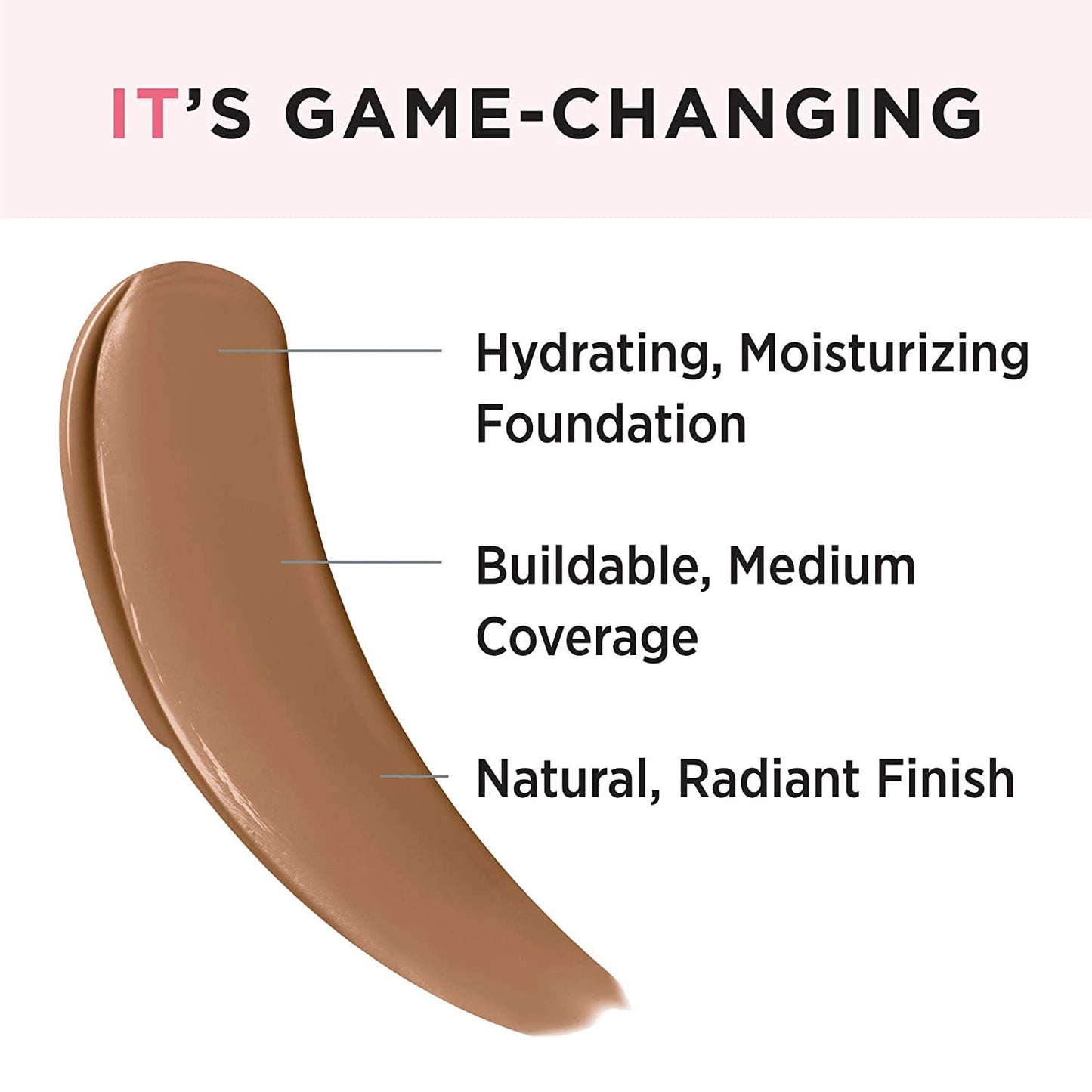 IT Cosmetics Your Skin But Better Foundation + Skincare, Rich Neutral 51.25 - Hydrating Coverage - Minimizes Pores & Imperfections, Natural Radiant Finish - With Hyaluronic Acid - 1.0 fl oz