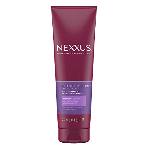 Nexxus Blonde Assure Purple Shampoo, For Blonde Hair Color Care Shampoo, Keratin Protein 8.5 oz