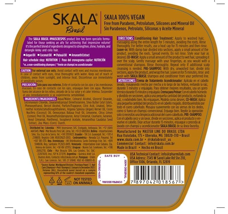 SKALA Curl Cream 3-Pack Bundle - Hydrating 2-in-1 Conditioner