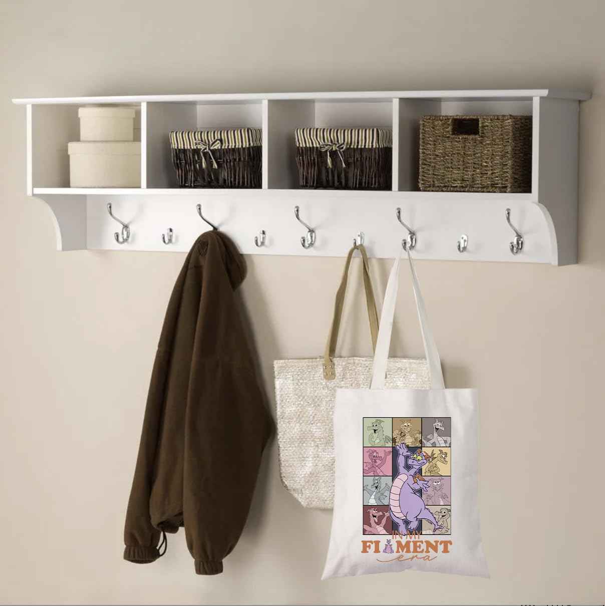 WCGXKO Magic Purple Dragon Lover Gift In My Dragon Era Tote Bag (Purple Tote)