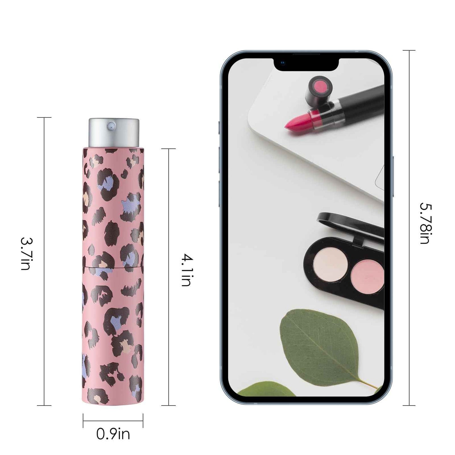 IRON BILL 8ML Travel Perfume Bottle Refillable (Leopard Print) Mini Portable Atomizer Spray Bottle for Cologne and Perfume(5pcs)
