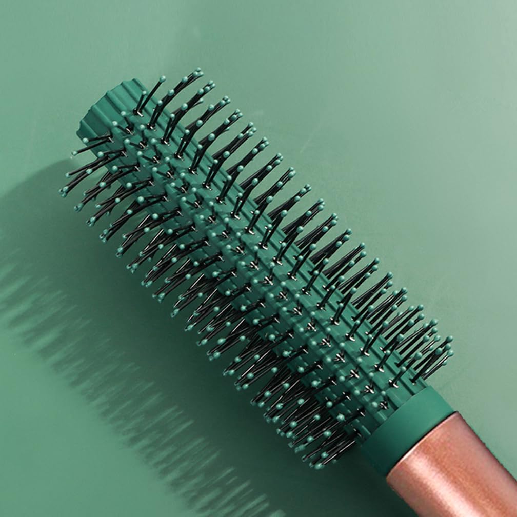 Reazana Styling Brushes Detangling Brush Blow Drying Detangler Hairbrush Nylon Bristle Pins Anti-Static Massage Hair Brush Fashion Comb for Women and Girls Thick Curly Wavy Dry and Wet Hair (Round)