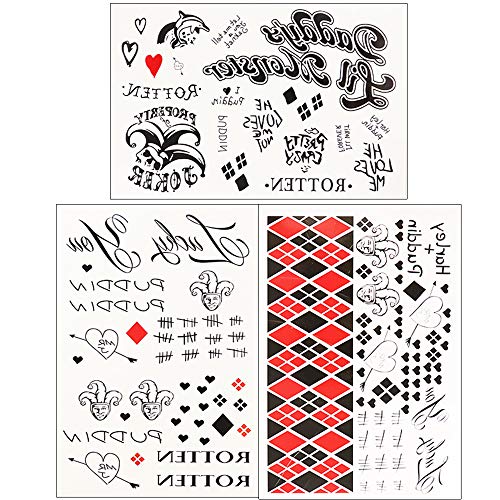 Temporary Tattoo Stickers 5 Sheets - Halloween & Cosplay