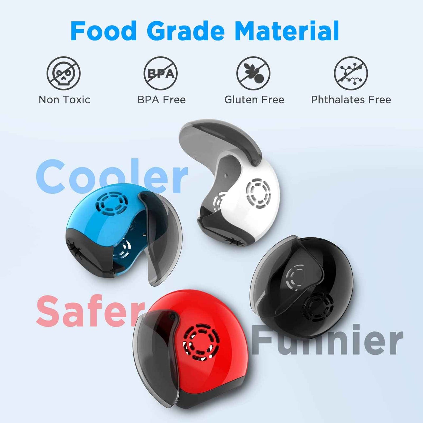 Frekare Helmet Toothbrush Covers Caps, Fits Most Manual and Electric Tooth Brushes, 4 Count (White, White, Grey, Black)