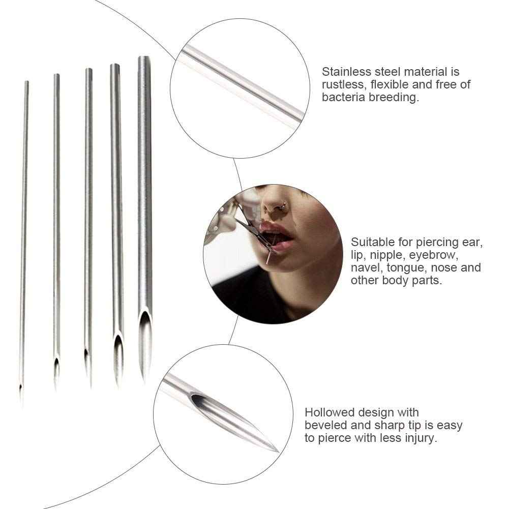 prgislew Belly Piercing Kit Piercing Kit Professional Navel Piercings Kits with 13G 14G Belly Button Ring Piercing Needles and Piercing Clamps for Belly Navel Ring Studs Piercing Set