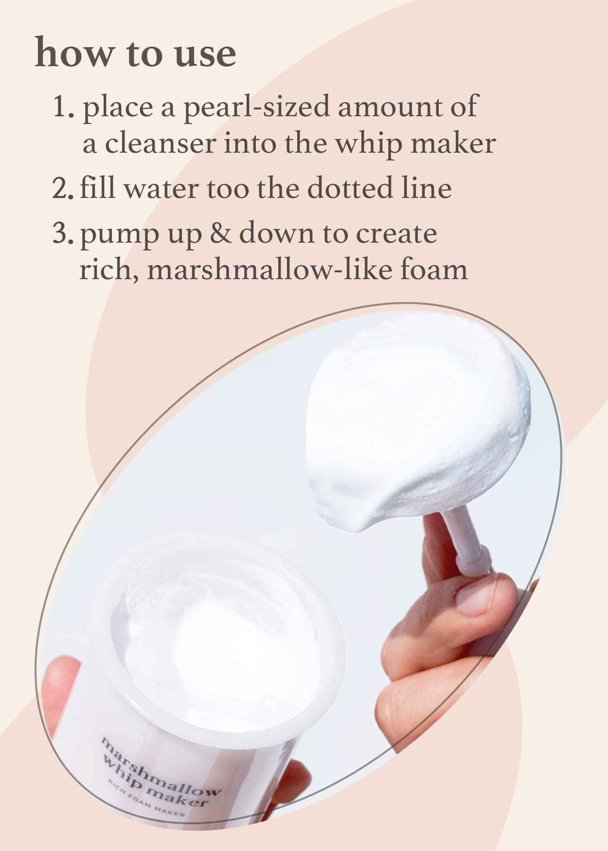 NOONI Facial Cleansing Tool - Marshmallow Whip Maker + Pore Cleansing Tool - Manual Dual Brush | Facial Massager and Exfoliator, Soft Bristle & Silicone Brush, 1 Count Bundle