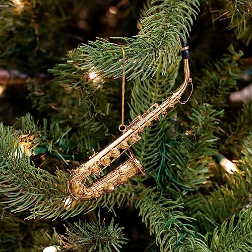 Broadway Gift Company Musical Instrument Christmas Ornament (4.5" Gold Saxophone)