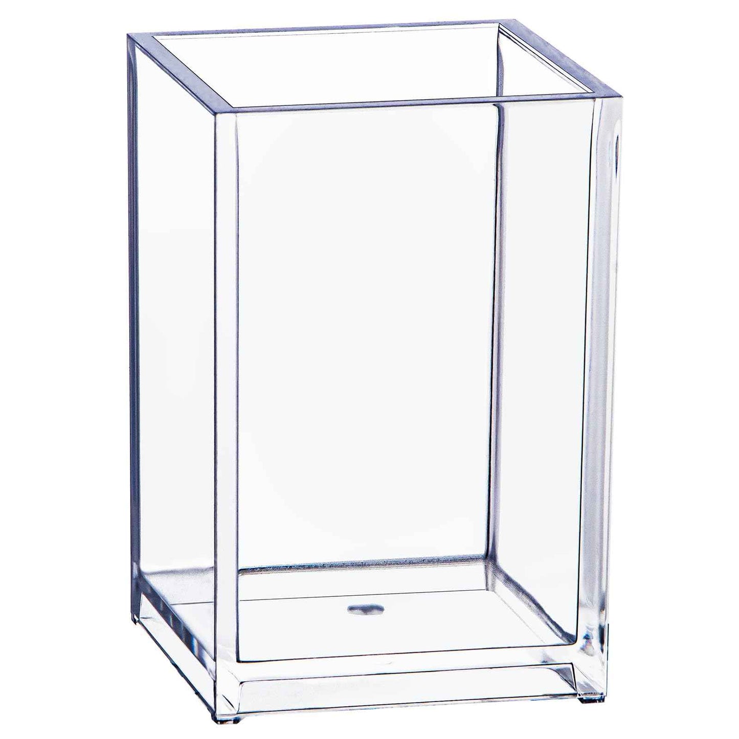 Dayaanee Acrylic Makeup Brush Organizers Countertop, Clear Pencil Holder Transparent Lipstick Holder 2.5x2.5x3.8 Inches Storage Square Cube for Bathroom Jewelry Accessories Pen Holding