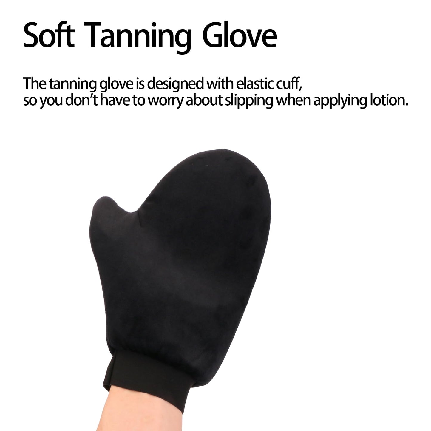 UNIMEIX 2 Pack Self Tanning Mitt Applicator Kit Set Self Tan Back Applicator with Self Tanning Glove for Self Tan Mitt Mini Self Tan Glove and Sunscreen Brush (Black)