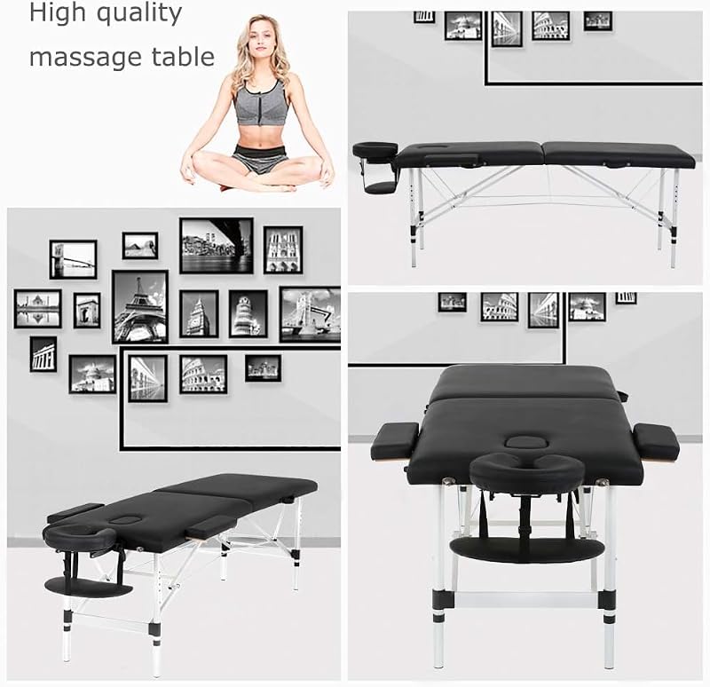 FDW Portable Aluminum Massage Table - 24" Adjustable Lash & Spa Bed with Bag