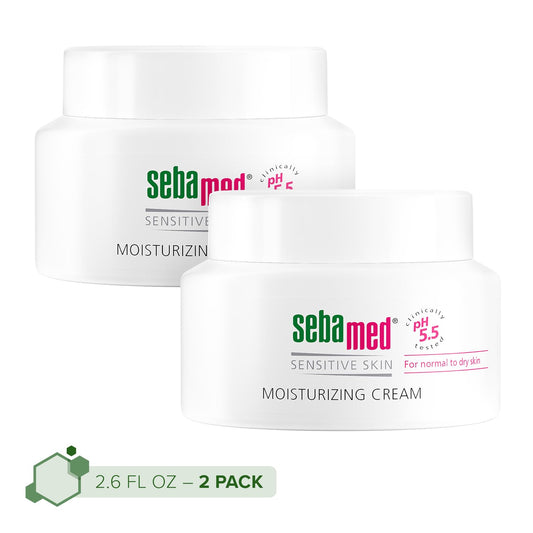 Sebamed Moisturizing Face Cream Dermatologist Recommended for Sensitive Skin with Vitamin E 2.6 Fluid Ounces (75 Milliliters) 2-Pack