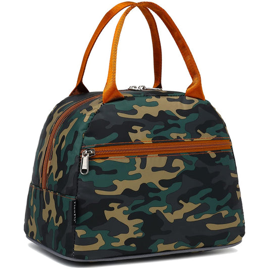 FlowFly Lunch Bag Tote Bag Lunch Organizer Lunch Holder Insulated Lunch Cooler Bag for Women/Men,Camo